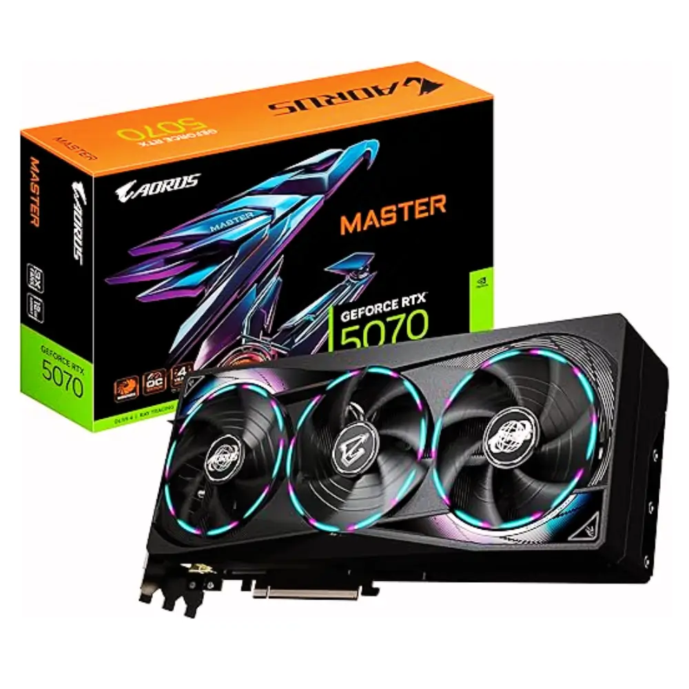 Placa de Vídeo Gigabyte GeForce RTX 5070 AORUS Master 12GB GDDR7