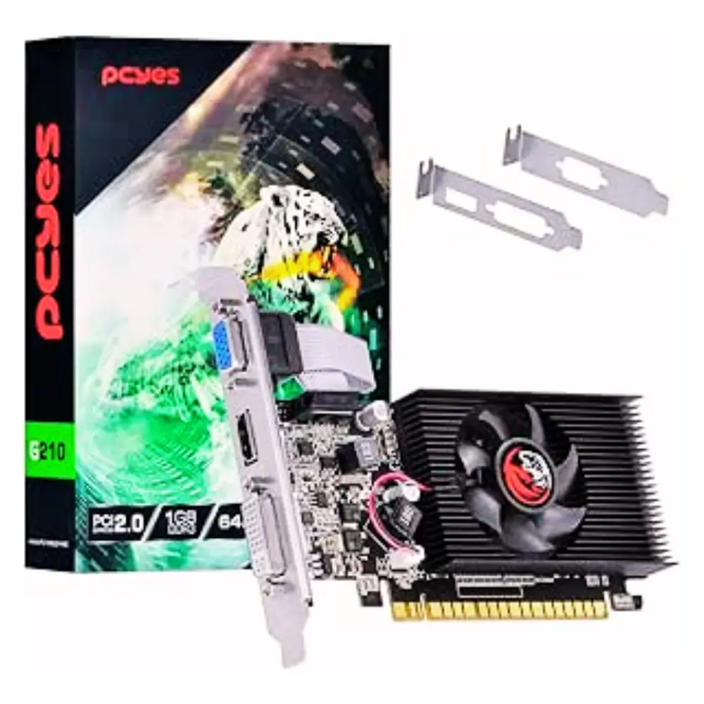 PLACA DE VÍDEO NVIDIA GEFORCE G 210 1GB DDR3 64 BITS LOW PROFILE