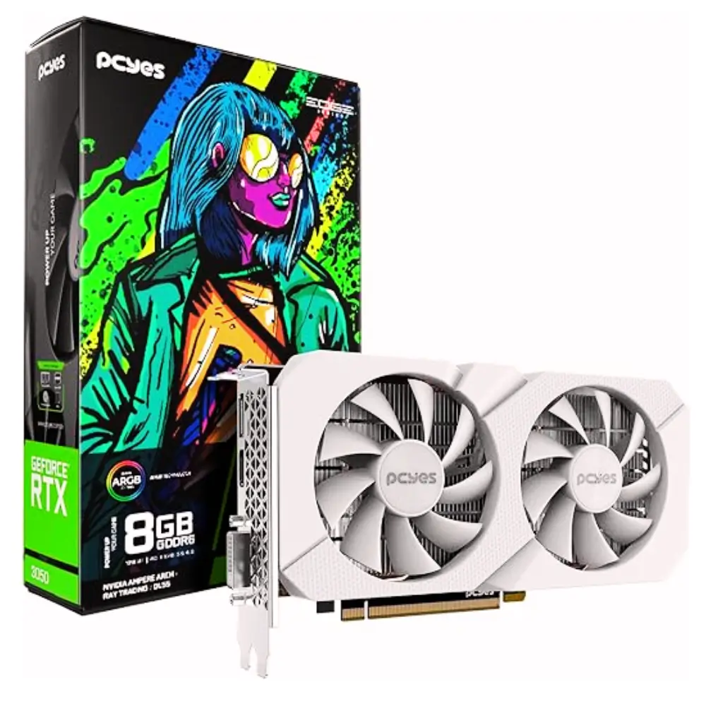 GPU NVIDIA GEFORCE RTX 3050 8GB GDDR6 128BIT BRANCO PROJETO EDGE
