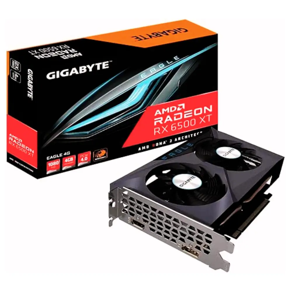 Placa de Vídeo GIGABYTE RX 6500XT EAGLE 4GB GDDR6 64Bit