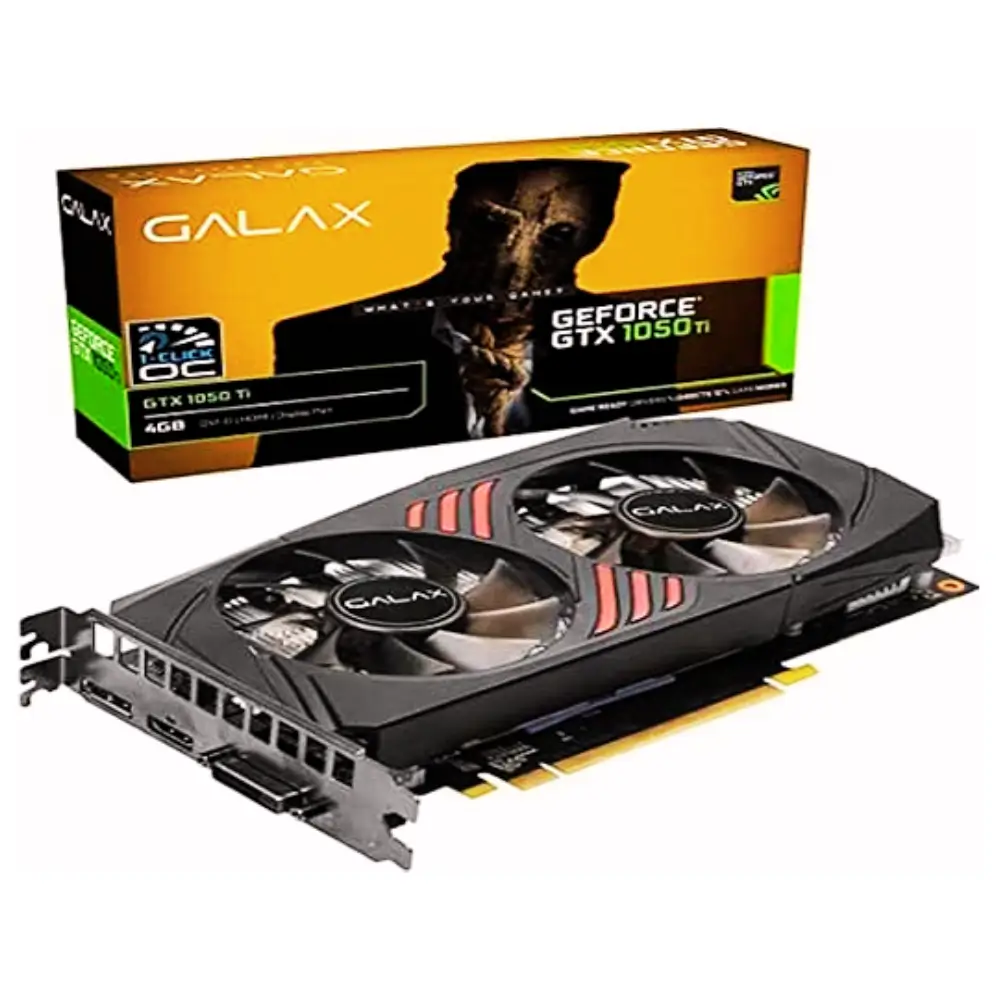Galax Placa de Vídeo — GeForce GTX 1050 Ti, 1-Click OC, 4GB DDR5